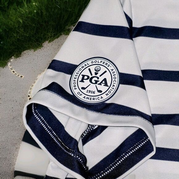 RYDER CUP 2016 HAZELTINE RALPH LAUREN POLO GOLF STRIPED SHIRT Women's Medium - Picture 5 of 8